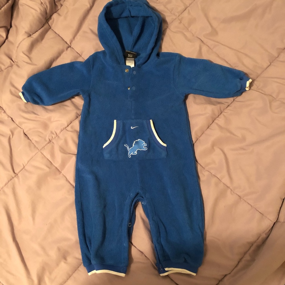 Detroit Lions Nike fleece hooded one piece outfit